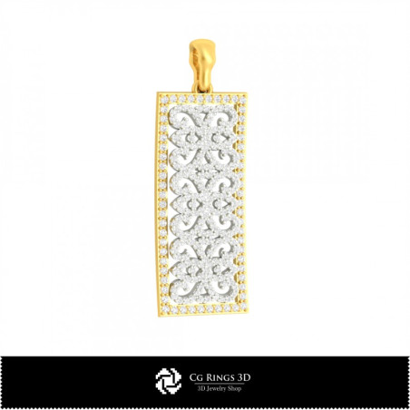 3D Pendant With Diamonds Home, Bijoux 3D CAO, Pendentifs 3D CAO, Pendentifs Diamant 3D