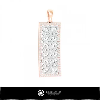 3D Pendant With Diamonds Home, Bijoux 3D CAO, Pendentifs 3D CAO, Pendentifs Diamant 3D