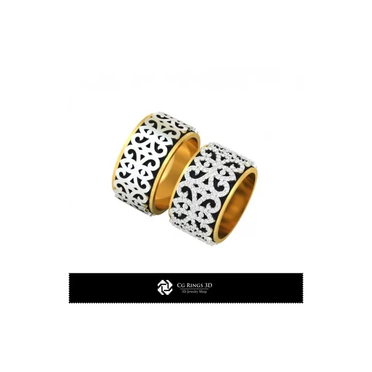 Ehering mit Diamanten - Schmuck 3D CAD