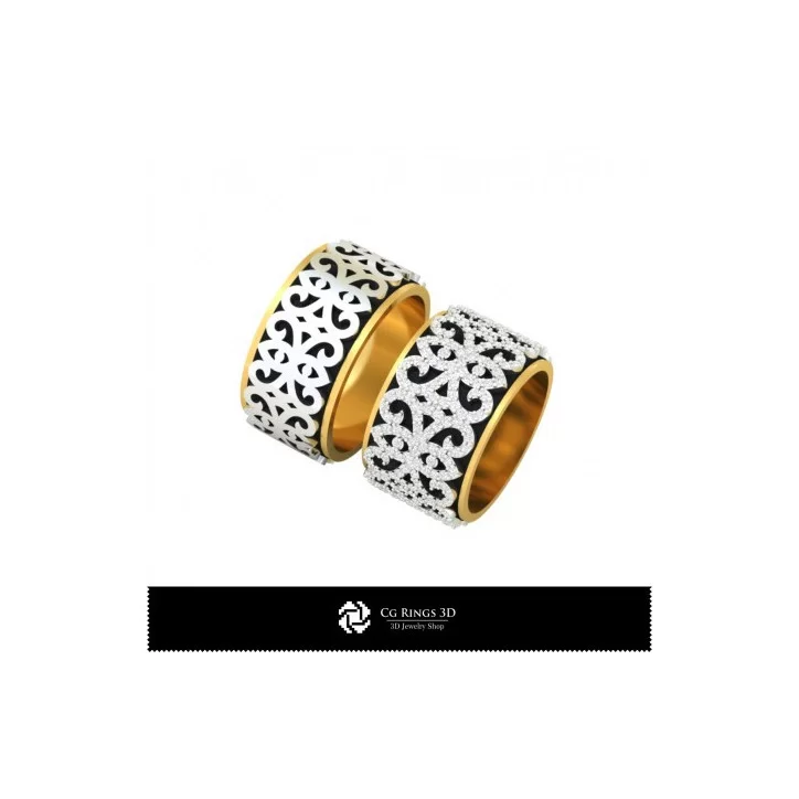 Wedding Ring with Diamonds - Jewelry 3D CAD