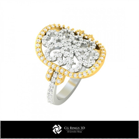 Inel cu Diamante - Bijuterii 3D CAD