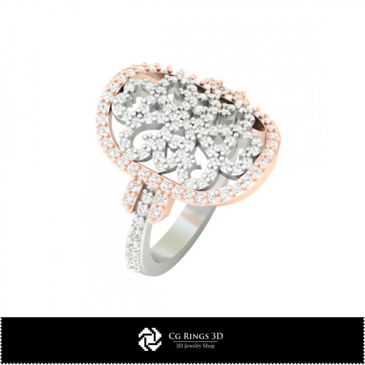 Bague avec Diamants - Joaillerie 3D CAO