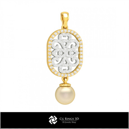 3D Pearl Pendant Home, Bijoux 3D CAO, Pendentifs 3D CAO, Pendentifs  de Perles 3D