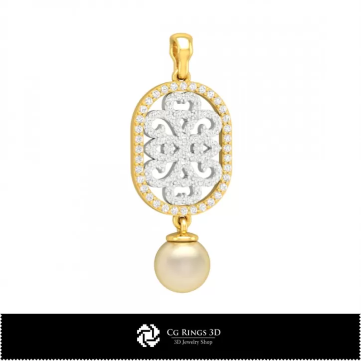 Colgante de Perla 3D