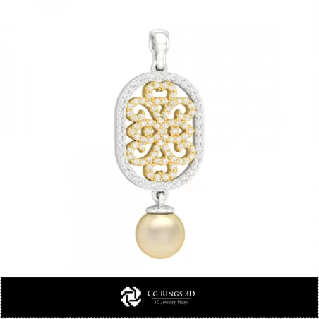 Colgante de Perla 3D