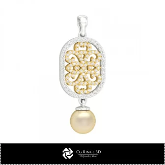 3D Pearl Pendant Home, Bijoux 3D CAO, Pendentifs 3D CAO, Pendentifs de Perles 3D