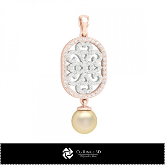 3D Pearl Pendant Home,  Jewelry 3D CAD, Pendants 3D CAD , 3D Pearl Pendants