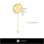 Broche 3D avec lettre F