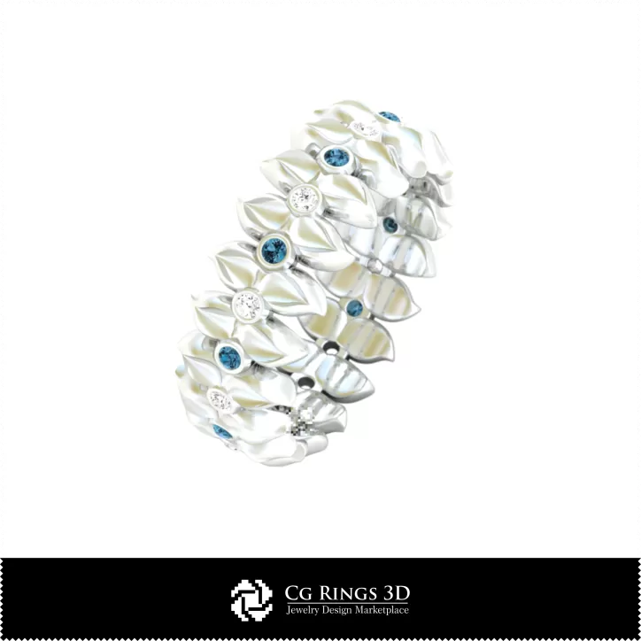 Inel floral - Bijuterii CAD 3D