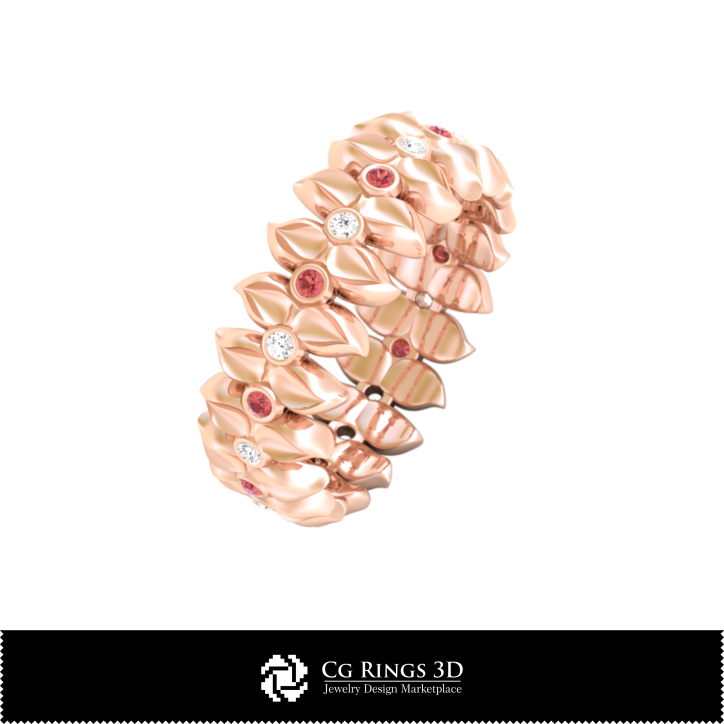 Floral Ring - Jewelry 3D CAD