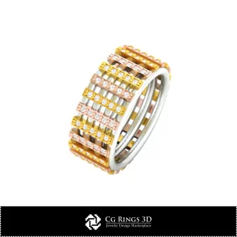 Ring 3D-Schmuck 3D-CAD Heim, Schmuck 3D-CAD, Ringe 3D-CAD, Eheringe 3D, Diamantringe 3D, Eternity-Ringe 3D