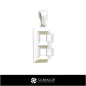 Pendente 3D CAD con lettera B