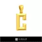 3D CAD Pendant With Letter C