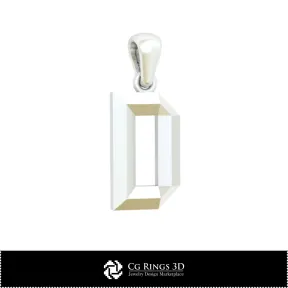 Pendentif 3D CAO avec lettre D