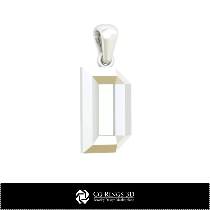 3D CAD Pendant With Letter D