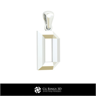 3D CAD Pendant With Letter D Home, Bijoux 3D CAO, Pendentifs 3D CAO, Pendentifs Lettre 3D