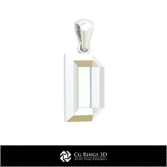 3D CAD Pendant With Letter D Home, Jewelry 3D CAD, Pendants 3D CAD , 3D Letter Pendants