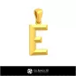 Colgante 3D CAD con letra E Colgante 3D CAD con letra E