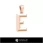 3D CAD Pendant With Letter E