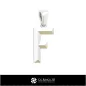 Colgante 3D CAD con letra F