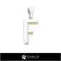 Colgante 3D CAD con letra F