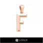 Pendente 3D CAD con lettera F Pendente 3D CAD con lettera F