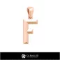 Pendentif 3D CAO avec la lettre F