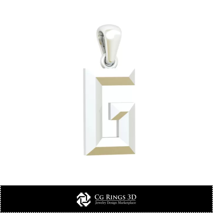 Ciondolo 3D CAD con Lettera G