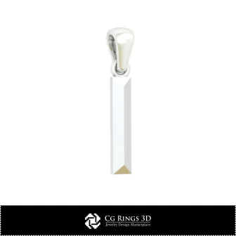 Ciondolo 3D CAD con lettera I Casa, Gioielleria 3D CAD, Ciondoli 3D CAD, Ciondoli con lettere 3D