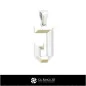 Pendentif 3D CAO avec la lettre J