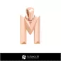 Colgante CAD 3D con letra M