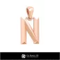 Colgante CAD 3D con letra N