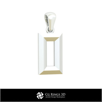 3D CAD Pendant With Letter O Home, Bijuterii 3D , Pandative 3D CAD, Pandativ cu Litere 3D 