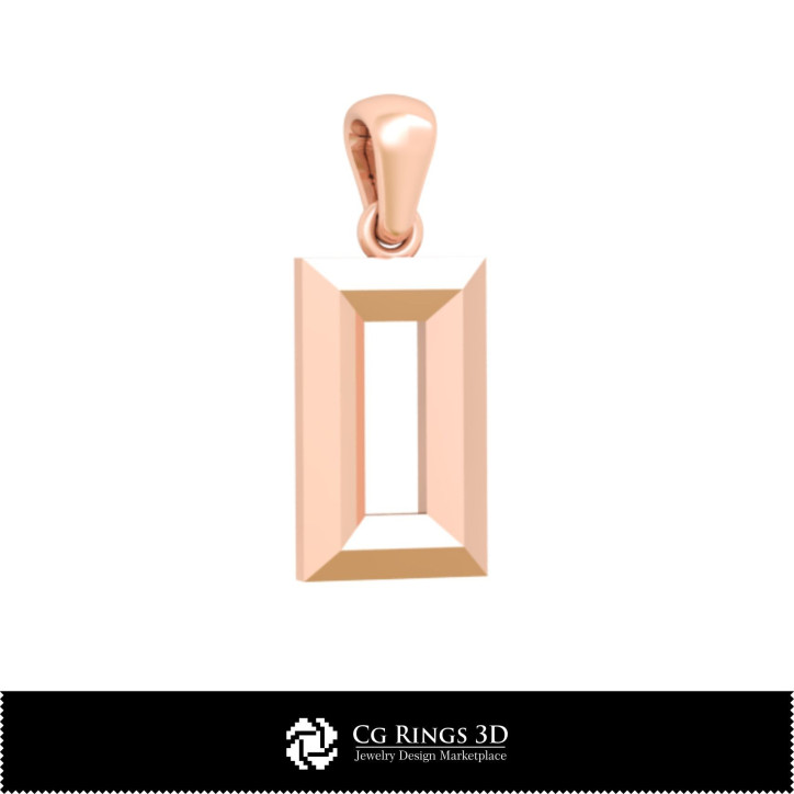 3D CAD Pendant With Letter O