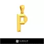 3D CAD Pendant With Letter P