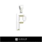 Ciondolo 3D CAD con lettera P