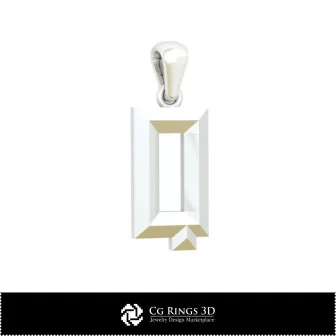 3D CAD Pendant With Letter Q Home, Bijoux 3D CAO, Pendentifs 3D CAO, Pendentifs Lettre 3D