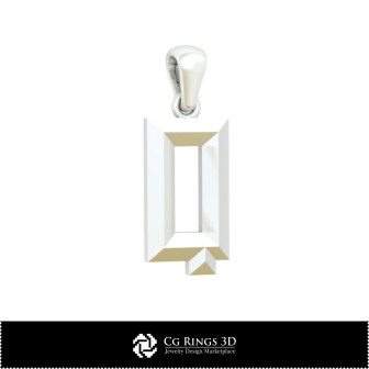 3D CAD Pendant With Letter Q Home,  Jewelry 3D CAD, Pendants 3D CAD , 3D Letter Pendants