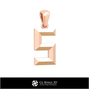 3D CAD Pendant With Letter S Home, Bijuterii 3D , Pandative 3D CAD, Pandativ cu Litere 3D 