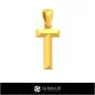 Pandantiv 3D CAD cu litera T