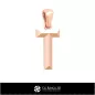 Pendentif 3D CAO avec lettre T