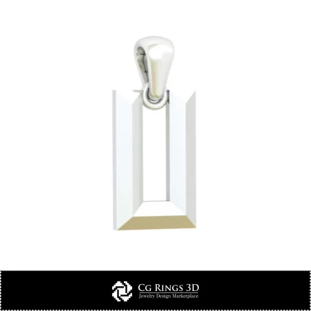 Pendentif 3D CAD avec la lettre U