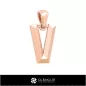 Ciondolo 3D CAD con lettera V