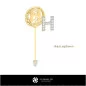 3D Brooch With Letter H