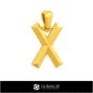 Ciondolo 3D CAD con lettera X