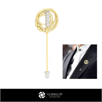 Broche 3D avec la lettre I Home, bijou 3D DAO, broches 3D DAO, épingle-broche 3D