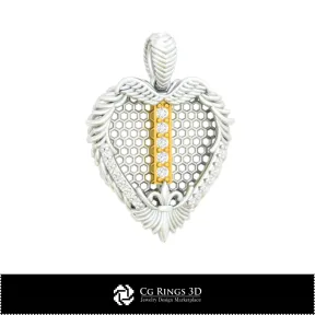 3D CAD Pendant With Letter I