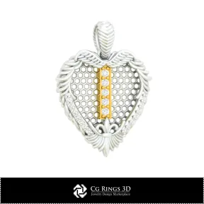Pendentif 3D CAO avec la lettre I