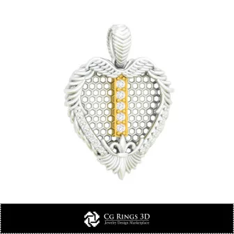 3D CAD Pendant With Letter I Home, Bijoux 3D CAO, Pendentifs 3D CAO, Bijoux Vintage 3D CAO, Pendentifs Diamant 3D, Pendentifs Le