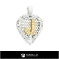Pendente 3D CAD con lettera J